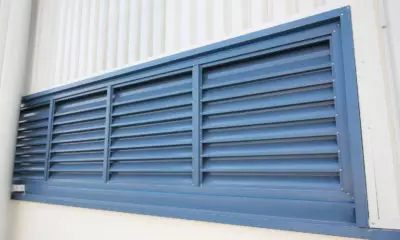louvers product in prefab steel building project - produk kisi-kisi pada bangunan struktur baja prefabrikasi