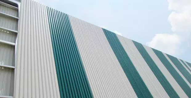 Prefabricated steel building using Opal Green Color - bangunan struktur baja prefabrikasi