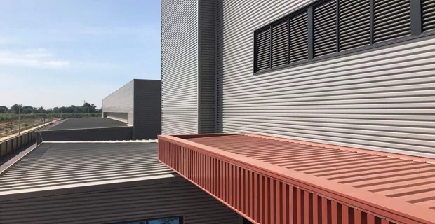 prefabricated steel building project using PebWall product - bangunan struktur baja