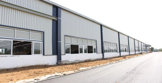 prefab steel building project using PebWall product - bangunan struktur baja
