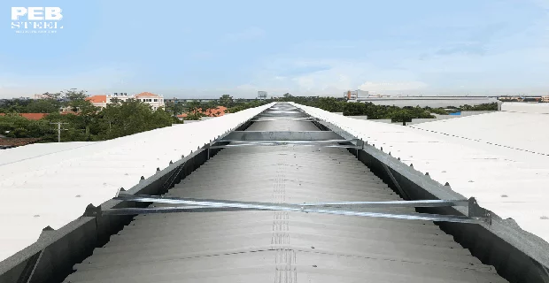 Ridge Ventilator for Prefab steel building - bangunan struktur baja prefabrikasi