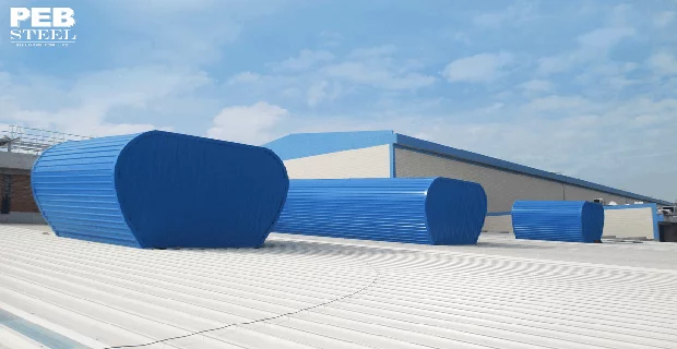 Ridge Ventilator for Prefab steel building - bangunan struktur baja prefabrikasi
