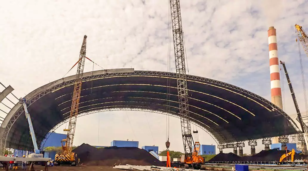 Prefabricated Coal Shelter For Thermal Power Steel Building - bangunan struktur baja prefabrikasi