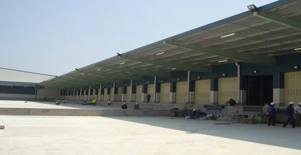 Canopy system for prefab steel building - bangunan struktur baja prefabrikasi