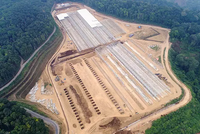 Sustainable prefab steel cow barn - bangunan struktur baja prefabrikasi