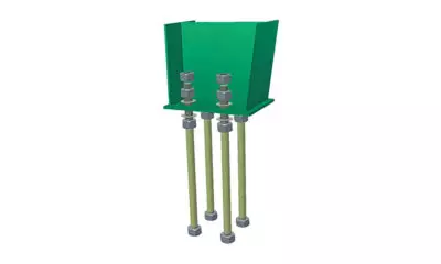 Anchor Bolt in Prefabricated steel building - bangunan struktur baja