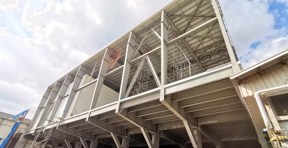 logistics prefabricated steel building project